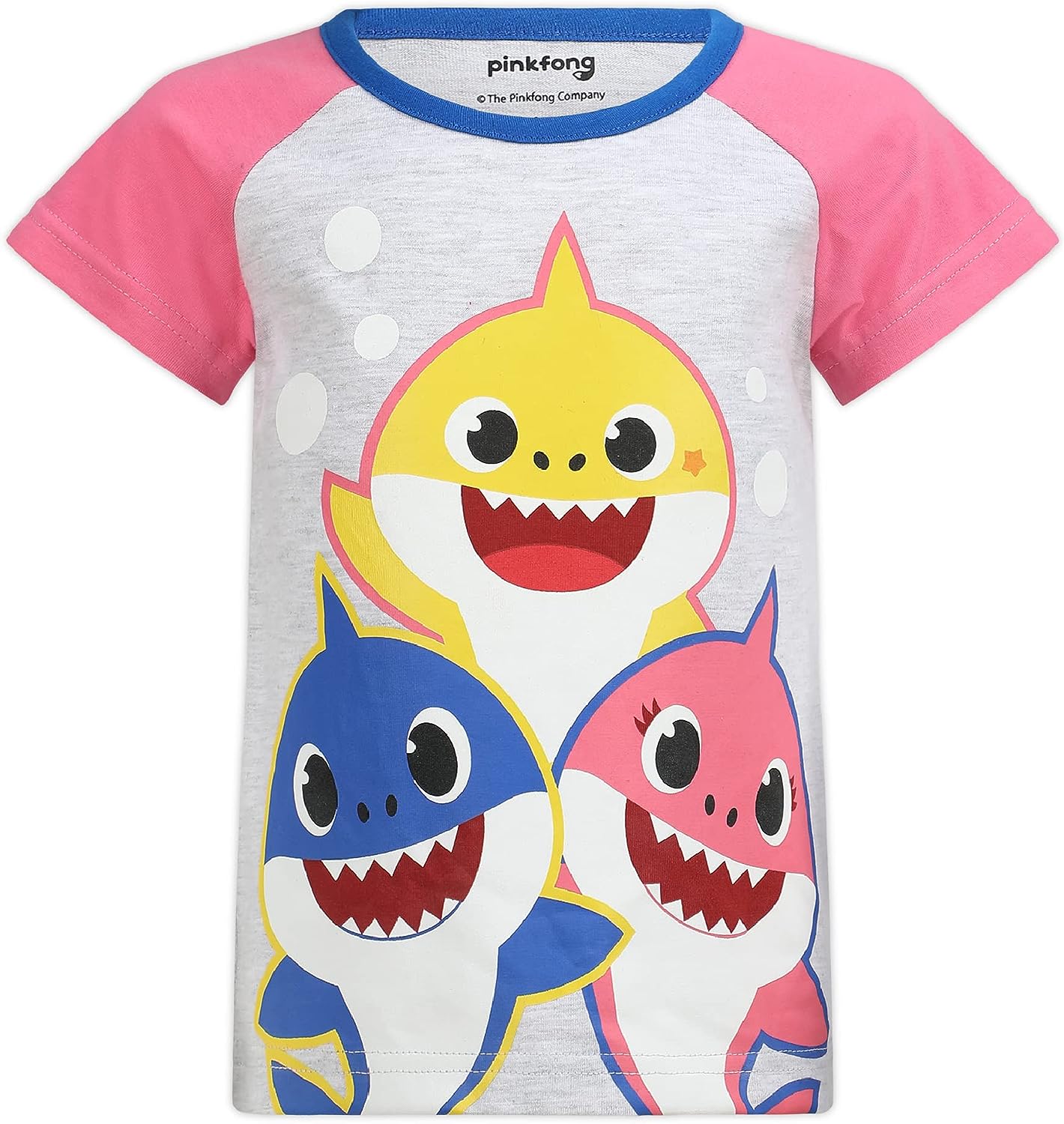 Nickelodeon Baby Shark Girls? T-Shirt and Short Set for Infant, Toddler and Little Kids ? Pink/Grey