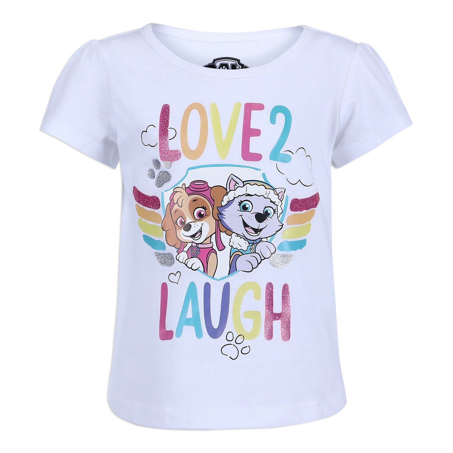 Nickelodeon Paw Patrol Chase, Rubble, Marshall, Skye and Everest Girls’ 3 Pack T-shirts for Toddler– Pink/Gray /White