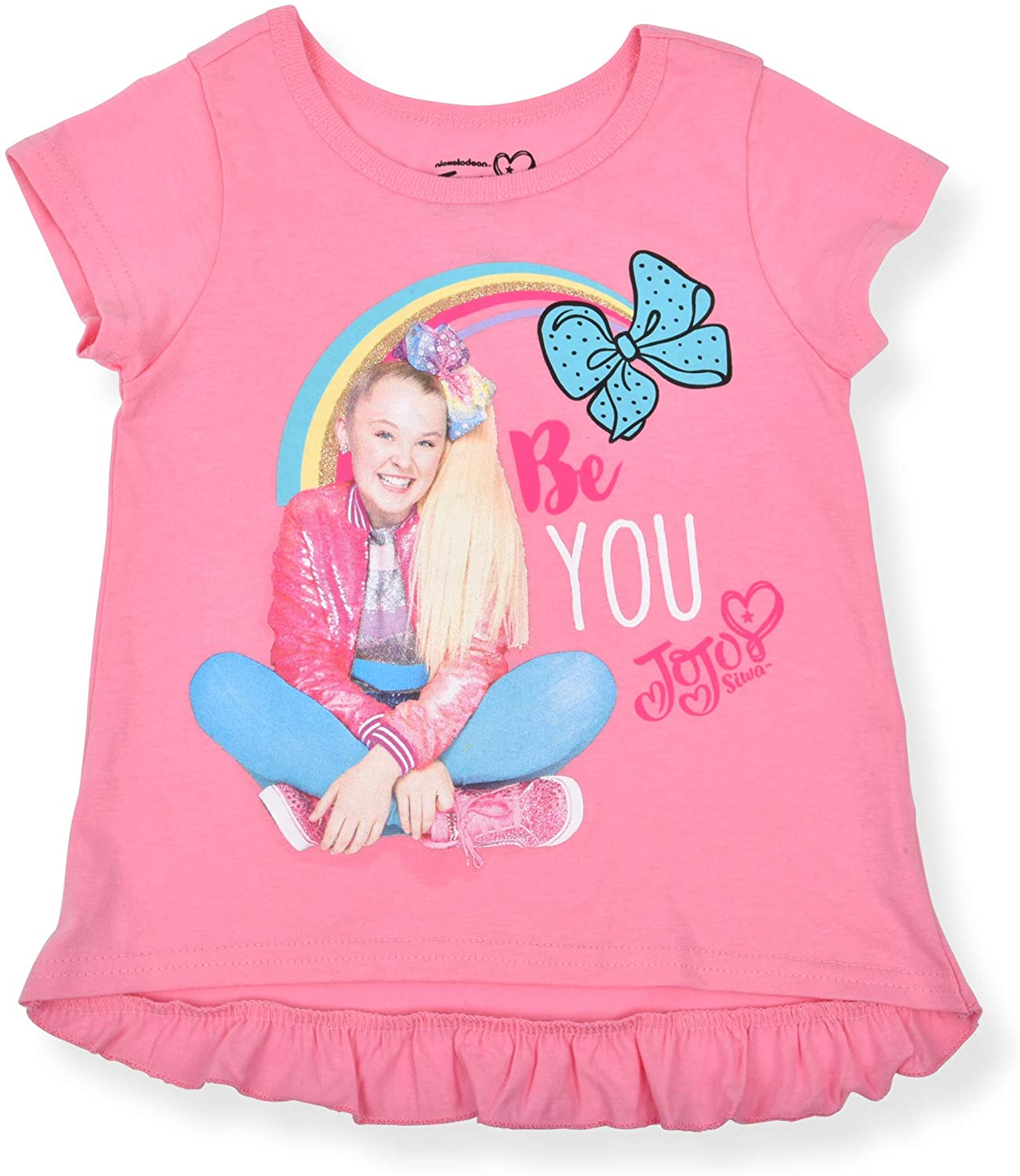 Nickelodeon Jojo Siwa Girls 3 Piece T-Shirt, Tank Top and Shorts Set for Little Kids – Pink/Yellow