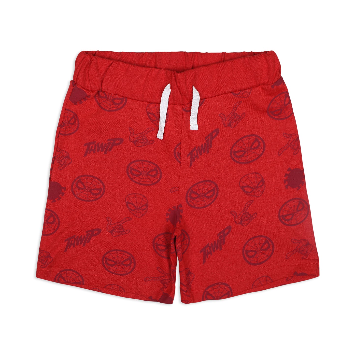 Marvel Avengers Spiderman Boys’ Shorts with Drawstring 2 Pack for Toddler and Little Kids – Grey/Red/Blue