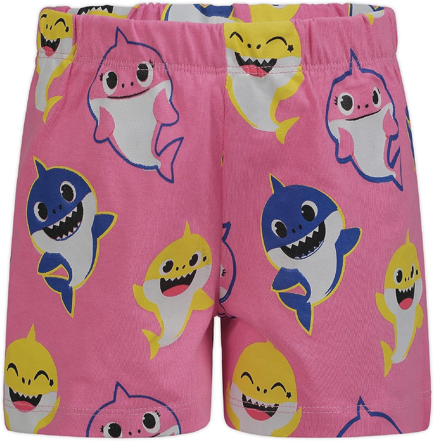 Nickelodeon Baby Shark Girls? T-Shirt and Short Set for Infant, Toddler and Little Kids ? Pink/Grey