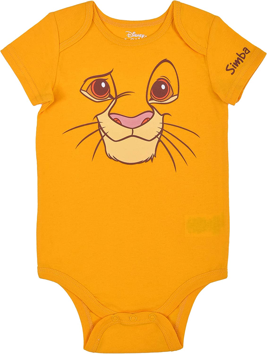 Disney Lion King Boys’ Simba Costume Bodysuit and Hat Set for Newborn and Infant – Yellow/Brown/White