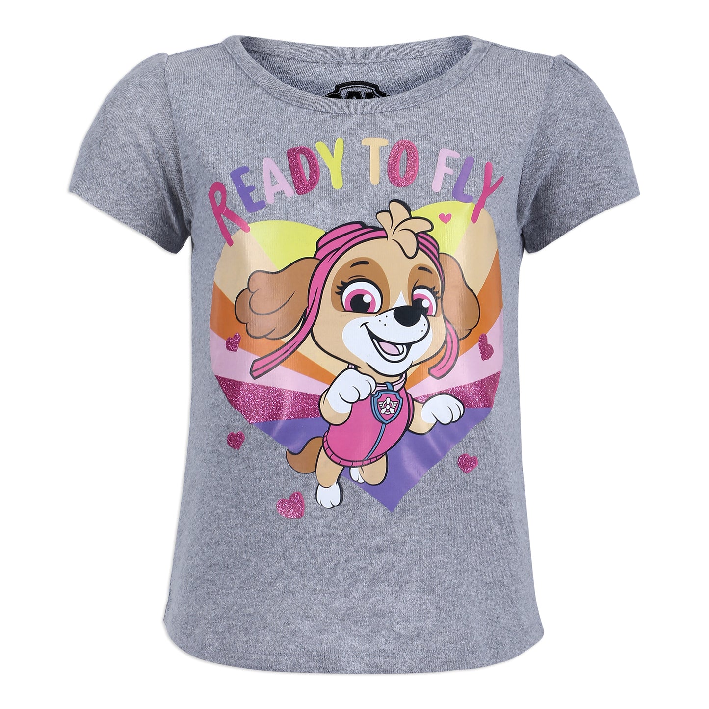 Nickelodeon Paw Patrol Chase, Rubble, Marshall, Skye and Everest Girls’ 3 Pack T-shirts for Toddler– Pink/Gray /White