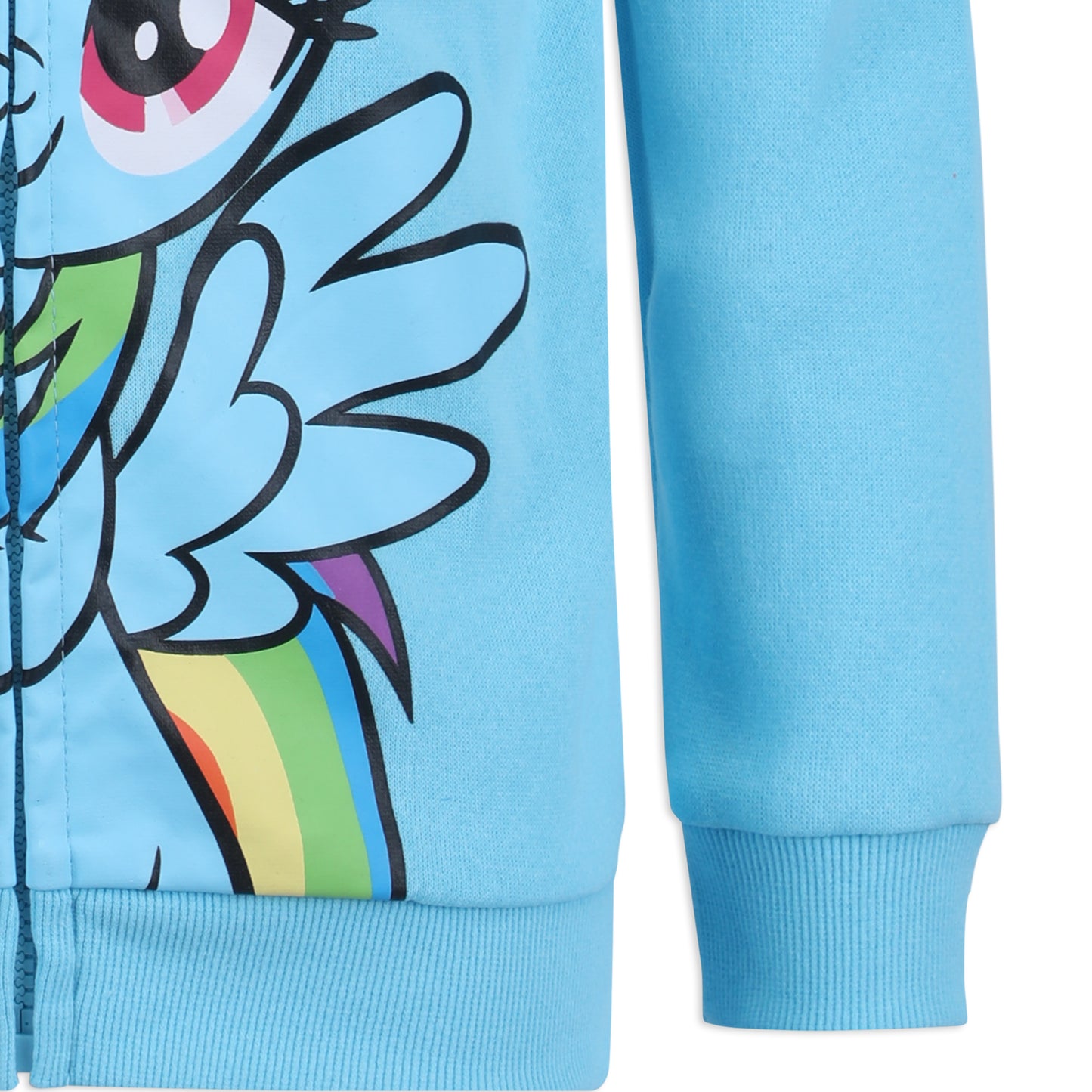 Hasbro My Little Pony Girls Rainbow Dash, Twilight Sparkle and Pinkie Pie Zip Up Hoodie for Toddler and Little Kids