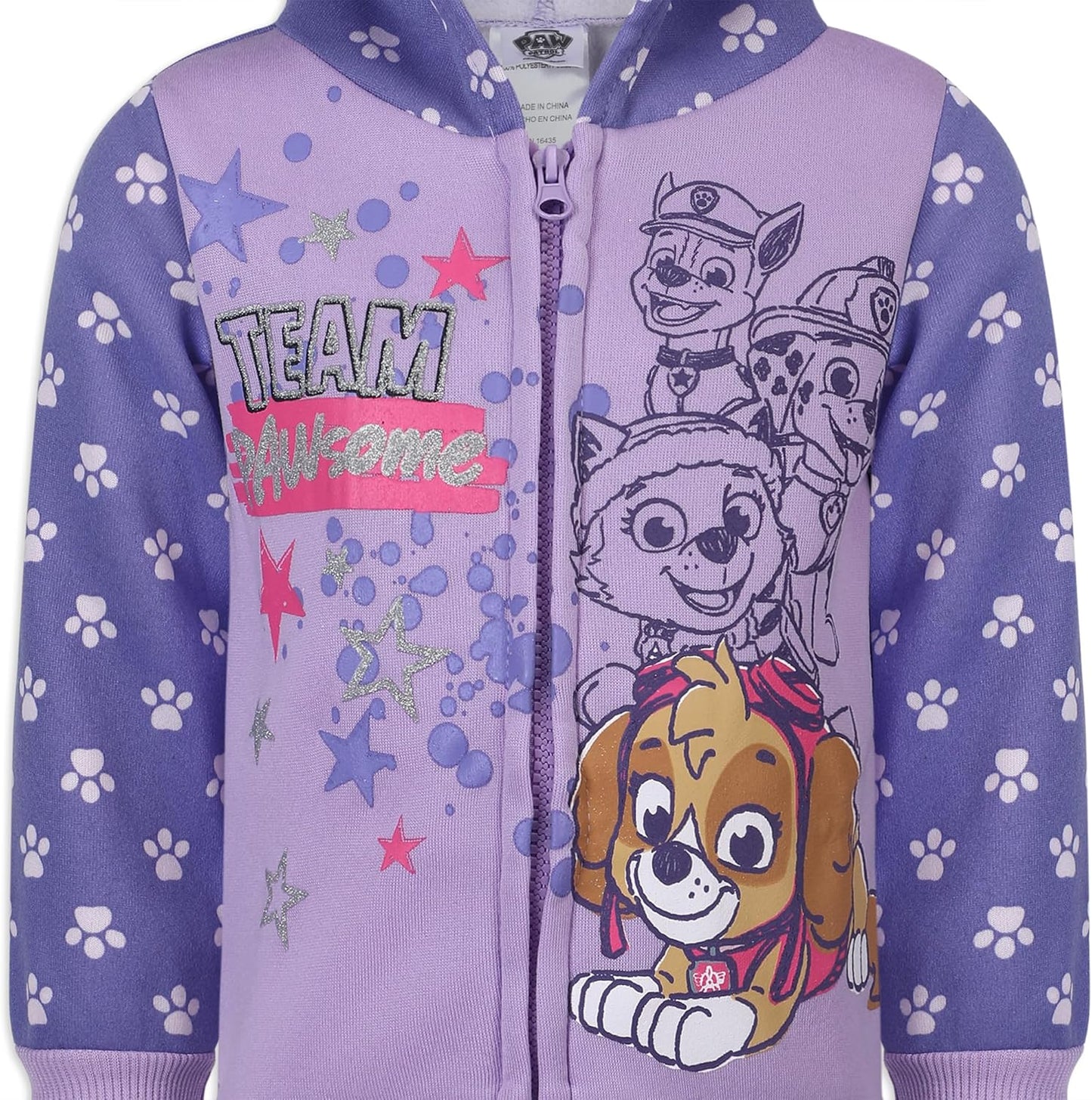 Nickelodeon Paw Patrol Skye 2 Pack Zip Up Hoodie and Pullover Hoodie for Toddlers and Big Kids ? Pink/Purple