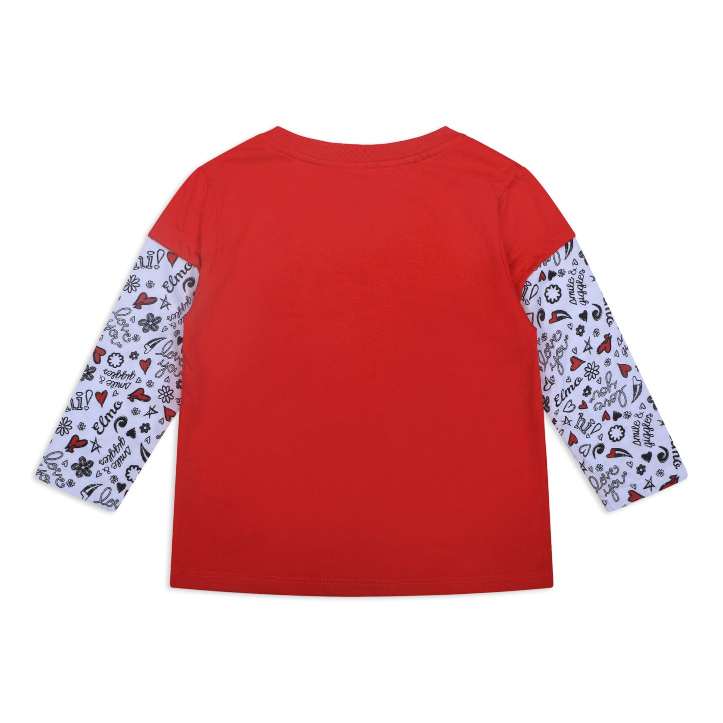 Sesame Street Elmo Girls’ Long Sleeve Shirt for Infant and Toddler – Red