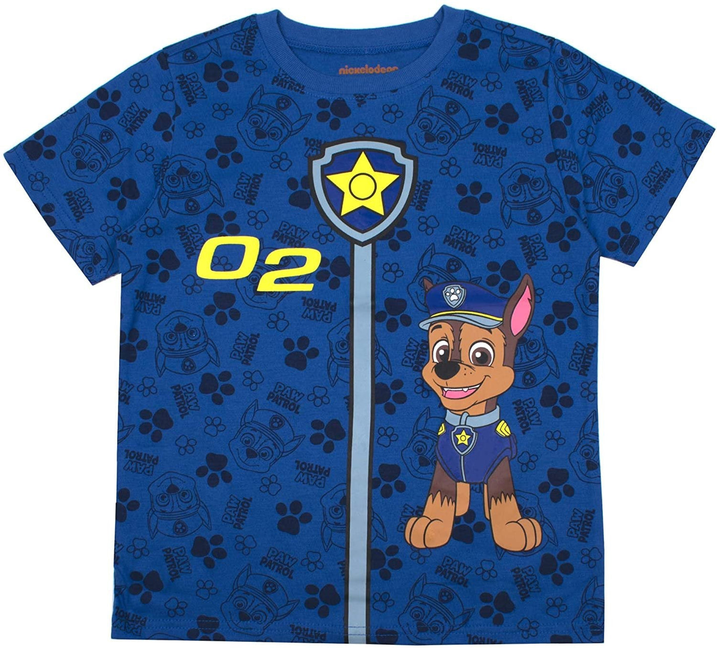 Nickelodeon Paw Patrol Boys T-Shirt Pack for Toddler and Little Kids – Grey/Red/White/Yellow/Blue/Navy