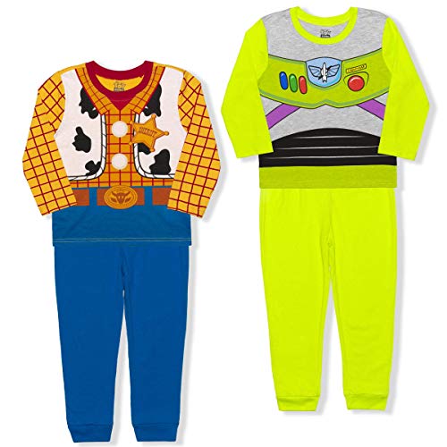 Disney Toy Story Boys? Long Sleeve Shirt and Jogger Pants Costume Set for Infant and Toddler - Yellow/Blue