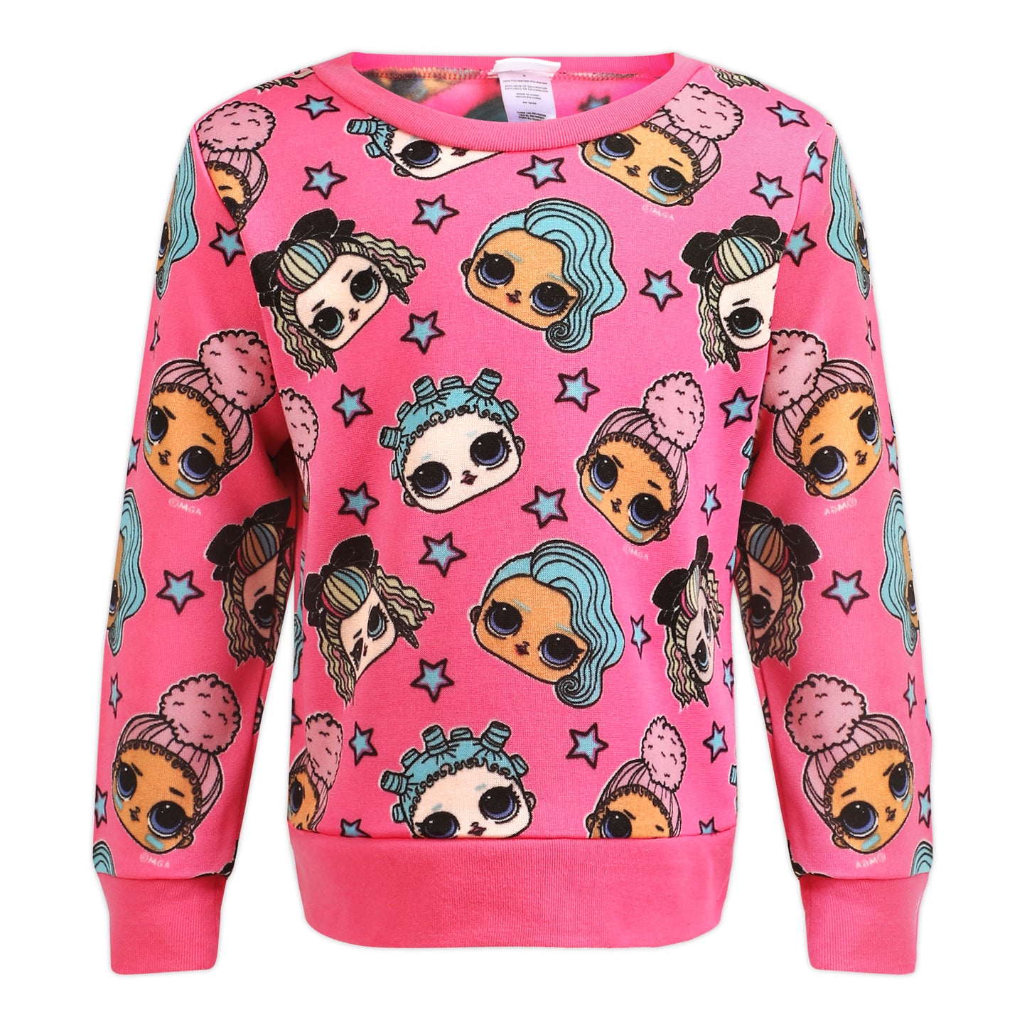 L.O.L. Surprise! Dolls Girls Sweatshirt and Jogger Set for Little and Big Girls – Pink/Black