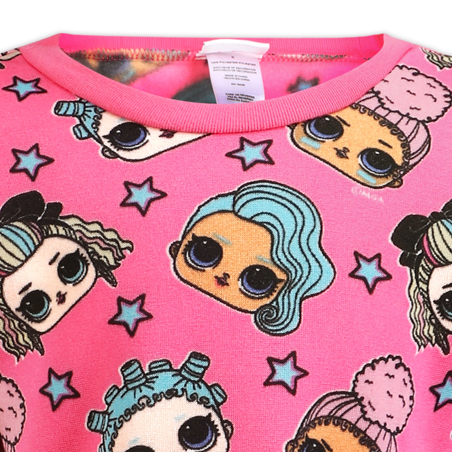 L.O.L. Surprise! Dolls Girls Sweatshirt and Jogger Set for Little and Big Girls – Pink/Black