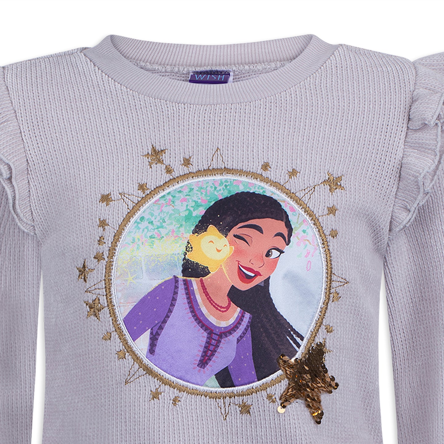 Disney Wish Girls' Sweatshirt and Legging Set for Little Kids – Grey