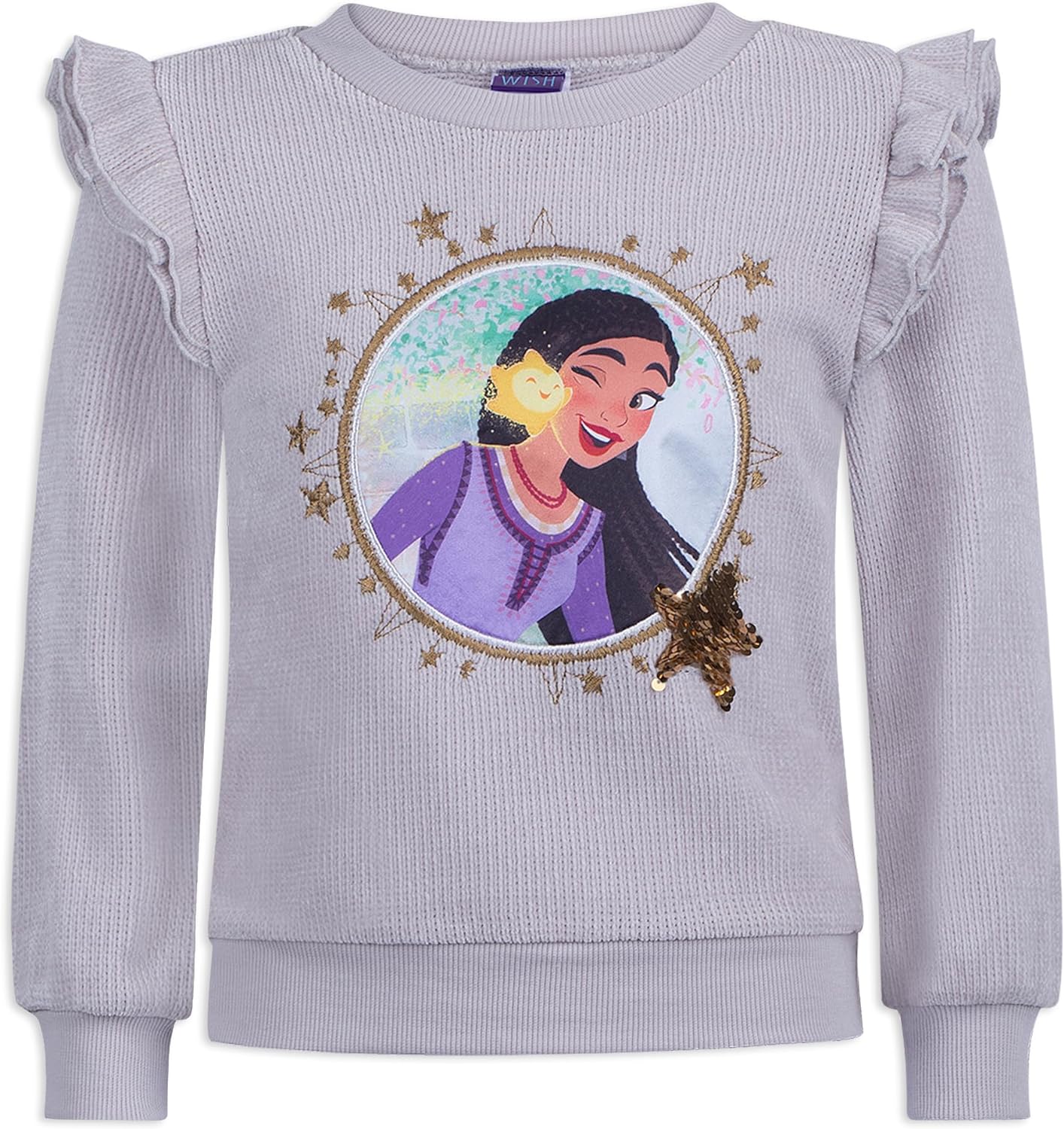Disney Wish Girls' Sweatshirt and Legging Set for Little Kids – Grey