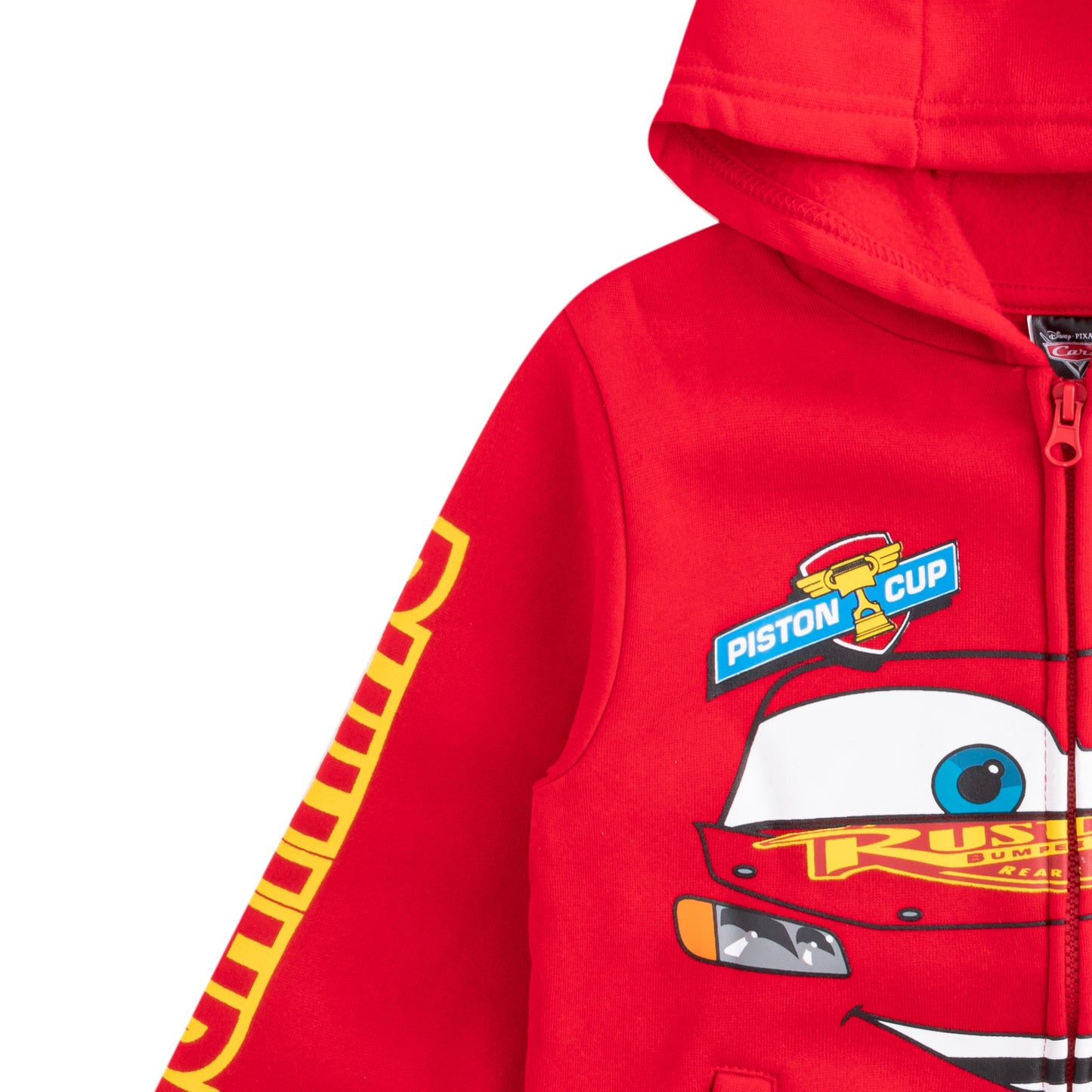 Disney Cars Lightning McQueen Boys’ Zip up Hoodie for Toddler and Little Kids - Red