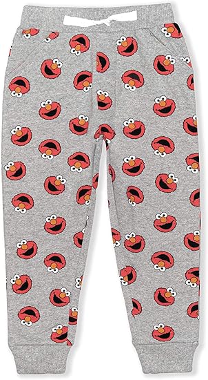 Sesame Street Elmo and Cookie Monster Boys 2 Piece Long Sleeve Sweatshirt and Jogger Set for Infants and Toddlers ? Grey