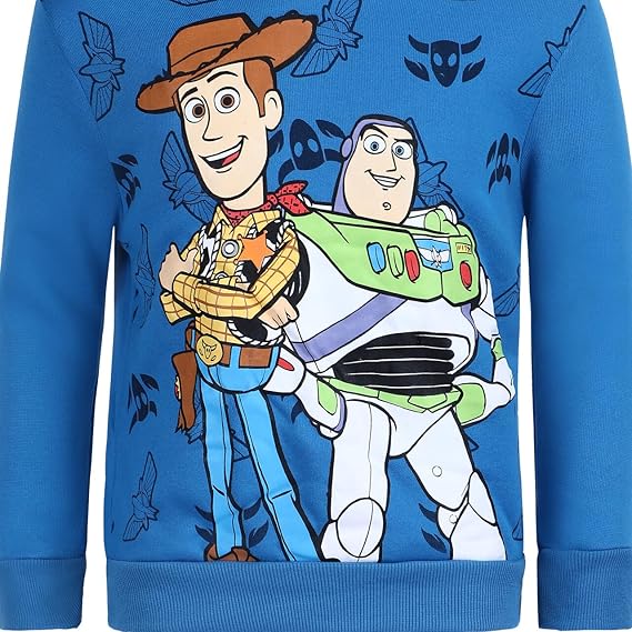 Disney Toy Story Woody and Buzz Lightyear Boys? Pullover Hoodie for Toddler, Little and Big Kids - Blue