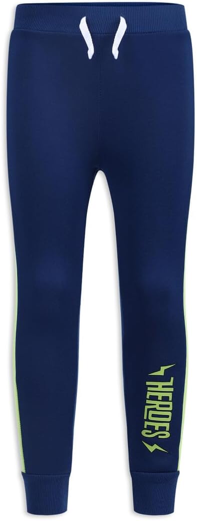 Disney Boy's 2-PieceToy Story Heroes Long Sleeve Shirt and Jogger Pant Set, Blue/Navy