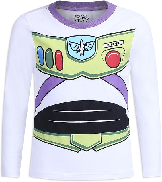 Disney Toy Story Woody and Buzz Lightyear Boys’ Long Sleeve Shirt and Jogger Pant Set for Toddler and Little Kids