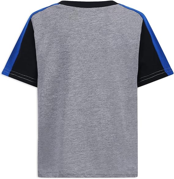 Marvel Avengers Spiderman Boys 3 Pack Short Sleeve T-Shirt for Toddler and Little Kids – Grey/Black/Blue