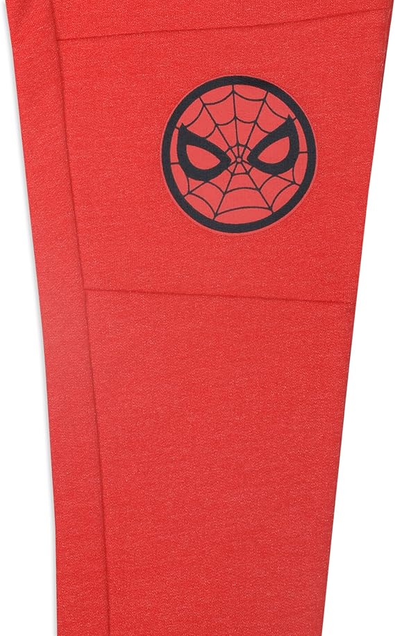 Marvel Spiderman or Black Panther Boys 2 Pack Joggers with Drawstring for Toddler and Little Boys - Red/Black or Grey