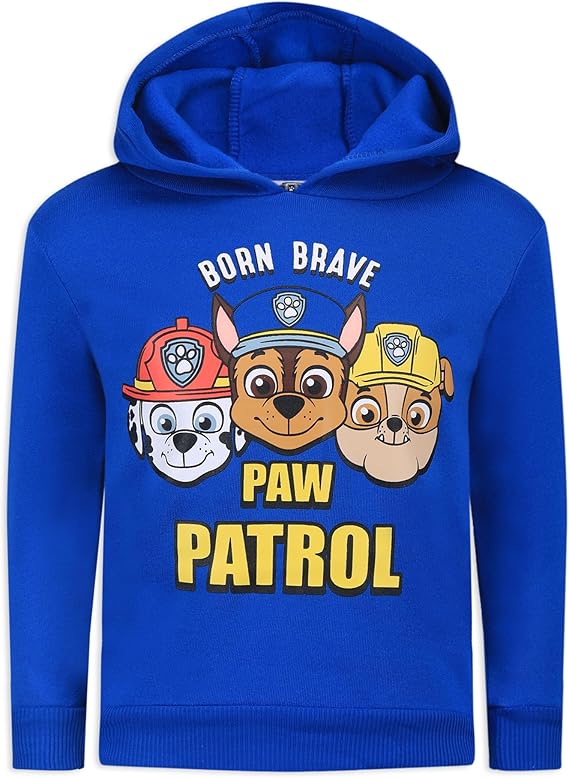 Nickelodeon Paw Patrol Boys' 2 Pack Hooded Sweatshirt for Toddler and Little Kids – Navy/Grey or Navy/White