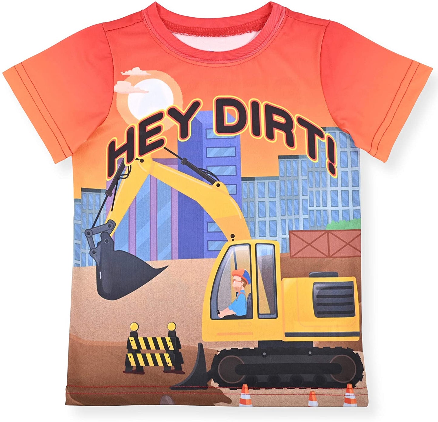 Blippi Boys’ Short Sleeve T-Shirt for Infant and Toddler – Blue/Orange