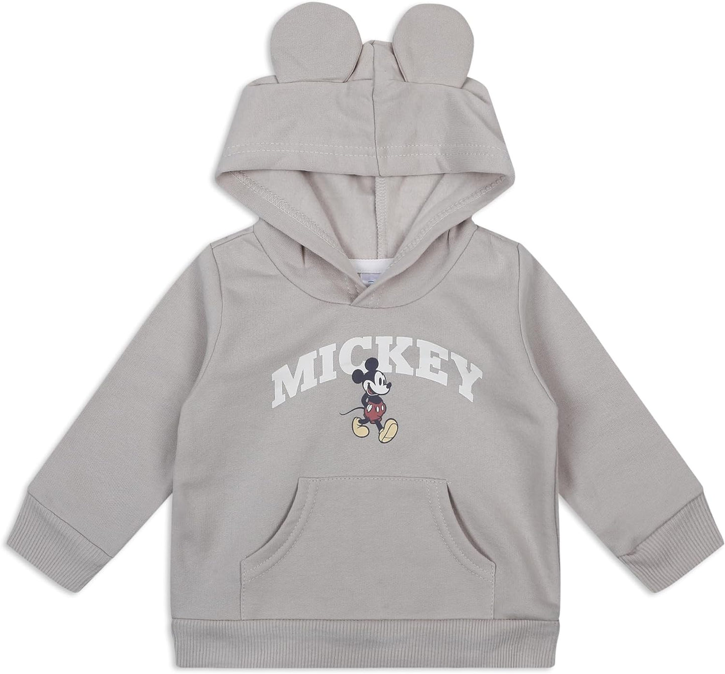 Disney Mickey Mouse Boys' Hoodie and Jogger Set for Infant – Beige