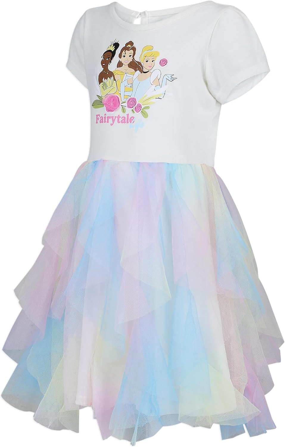 Disney Princess Girls Dress for Toddler and Big Kids - Off White