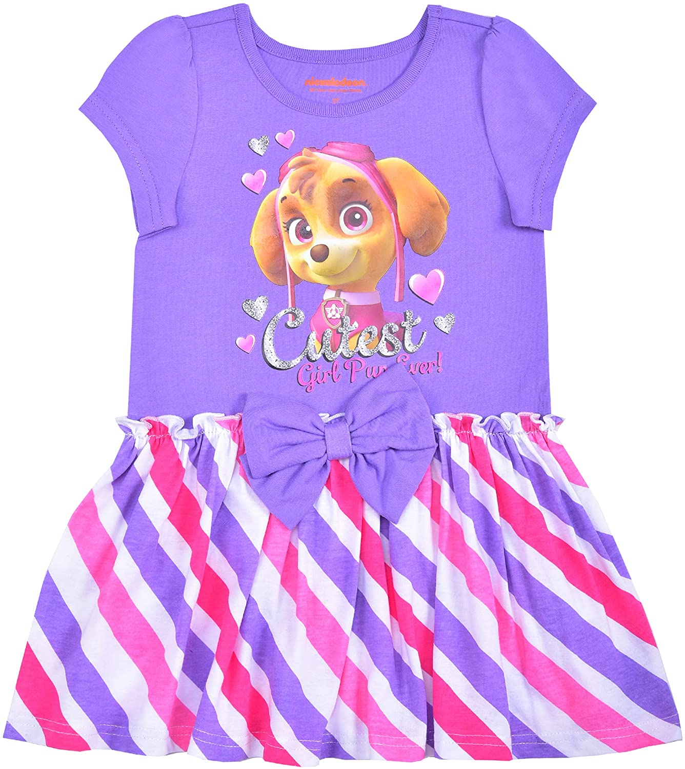Nickelodeon Paw Patrol 2-Pack Short Sleeve Dresses for Toddlers to Big Kids