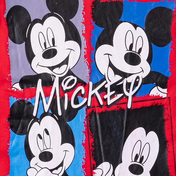 Disney Mickey Mouse Boys’ 3 Pack T-Shirts for Toddler – Red/White/Black