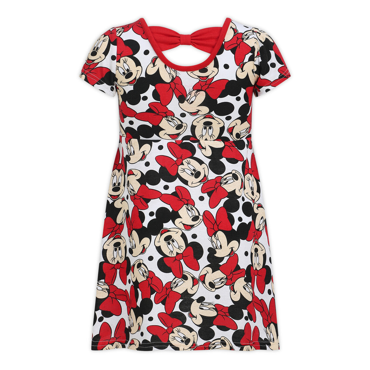Disney Minnie Mouse Girls’ 2 Pack Dresses with a Bow for Newborn and Infant – Red