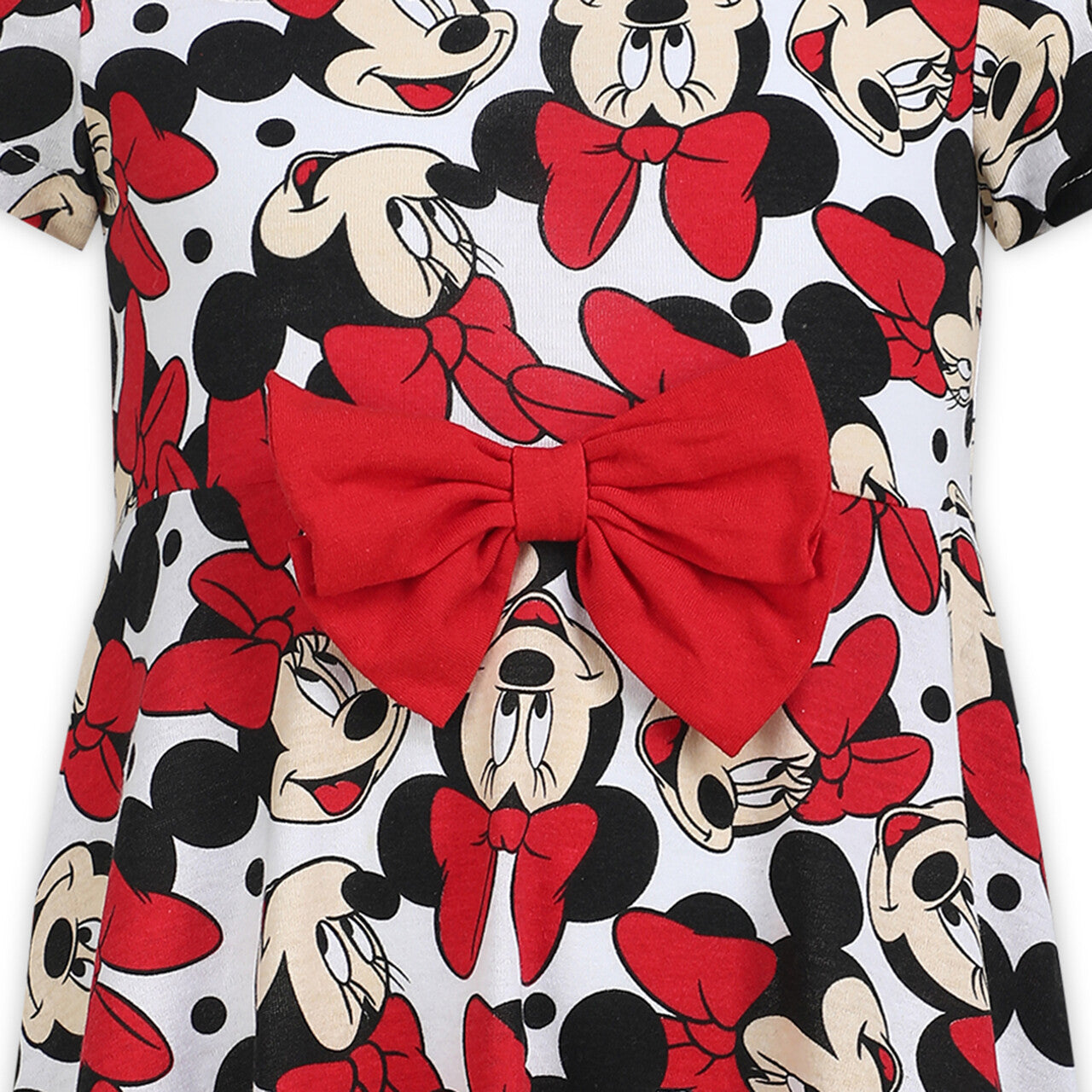 Disney Minnie Mouse Girls’ 2 Pack Dresses with a Bow for Newborn and Infant – Red