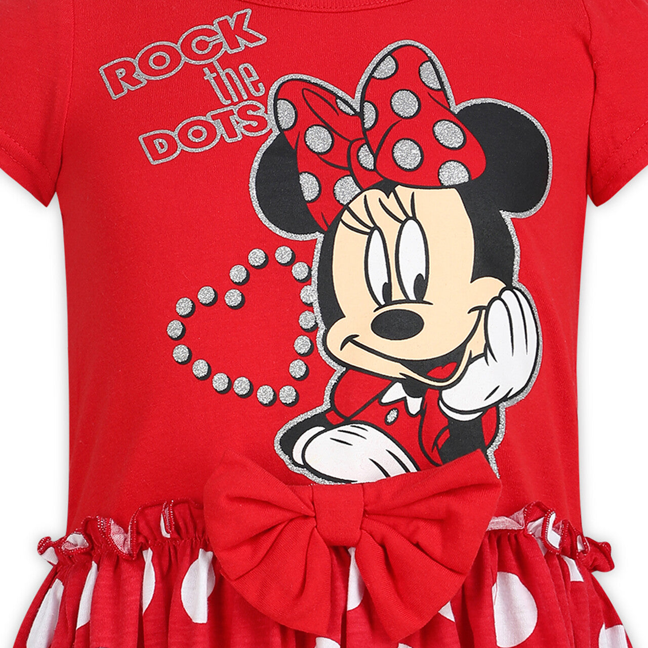 Disney Minnie Mouse Girls’ 2 Pack Dresses with a Bow for Newborn and Infant – Red