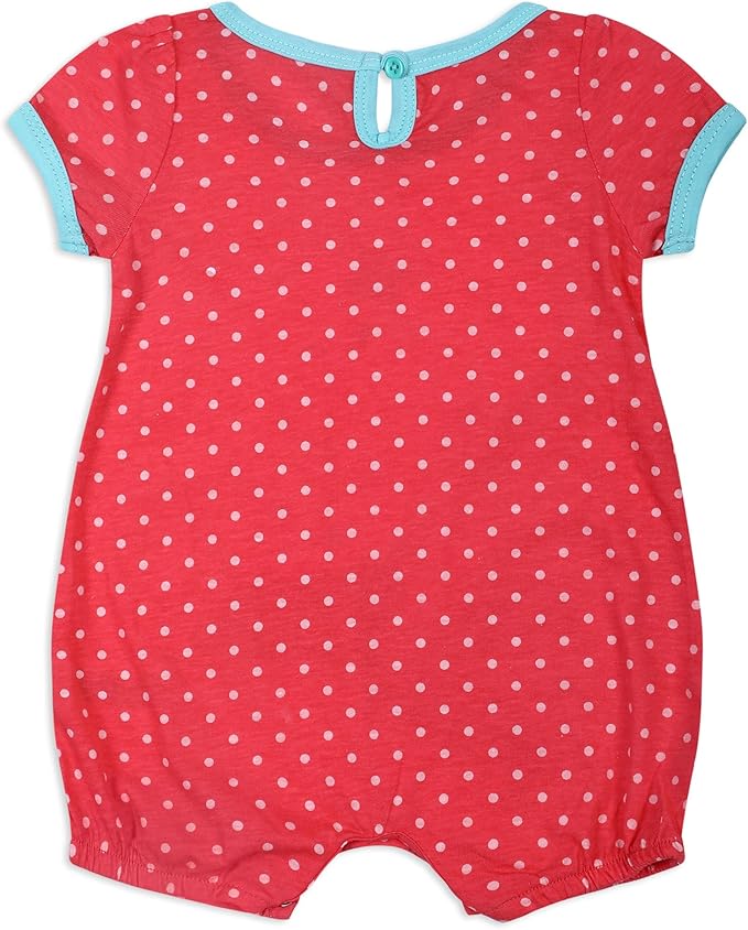 Disney Princess Girls’ Ariel The Little Mermaid 3 Pack Rompers for Newborn and Infant – White/Red/Blue