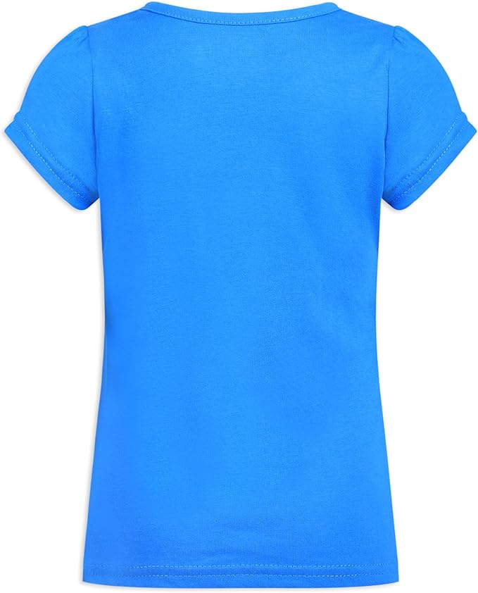 Disney Lilo and Stitch Girls 3 Pack T-Shirts for Toddler, Little and Big Girls - Blue/Yellow/White