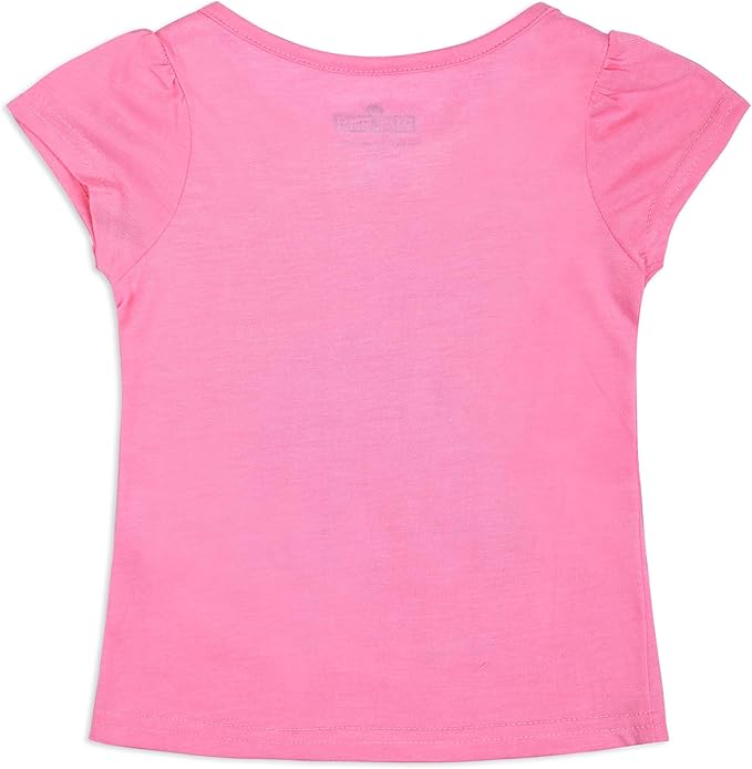 Sesame Street Girls 3 Pack T-Shirts for Infant and Toddler – Red/Pink/Grey
