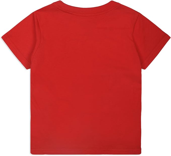 Sesame Street Boys Elmo and Friends 3 Pack T-Shirts for Infant and Toddler – Red/White/Grey