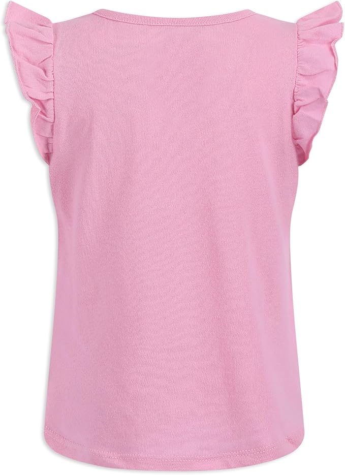 Nickelodeon Paw Patrol Girls’ Short Sleeve Shirt, Tank top and Shorts Set for Toddler and Little Kid – Pink/Blue/Grey