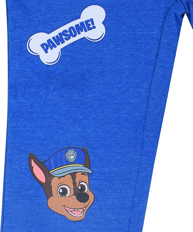 Nickelodeon Paw Patrol Chase, Marshall and Rubble Boys 2 Pack Jogger Pants for Toddler and Little Kids – Blue/Grey
