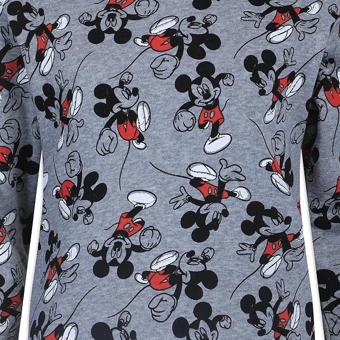 Disney Mickey Mouse Boys’ 2 Pack Hoodie for Toddler and Little Kids – Grey/Black/Red
