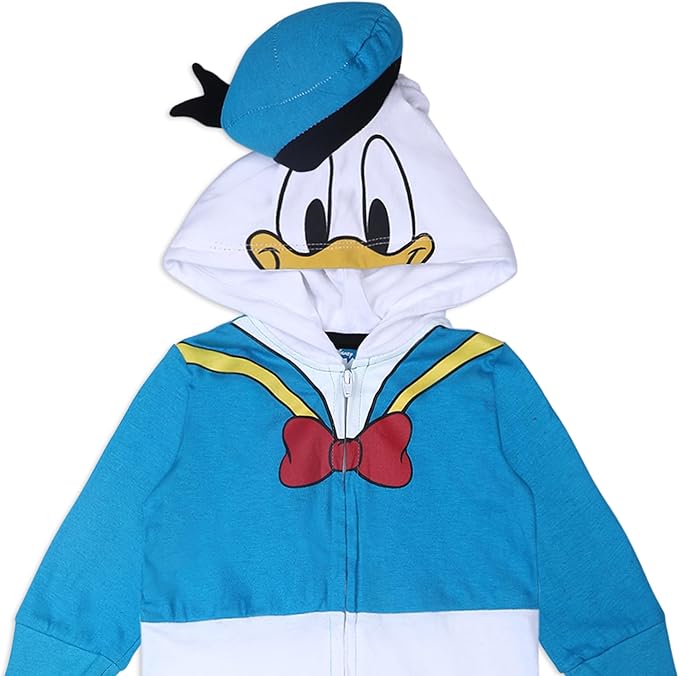 Disney Mickey Mouse Donald Duck or Goofy Boys’ Coverall Costume for Newborn, Toddler and Infant – Blue/Orange/Red/Black