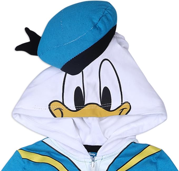 Disney Mickey Mouse Donald Duck or Goofy Boys’ Coverall Costume for Newborn, Toddler and Infant – Blue/Orange/Red/Black