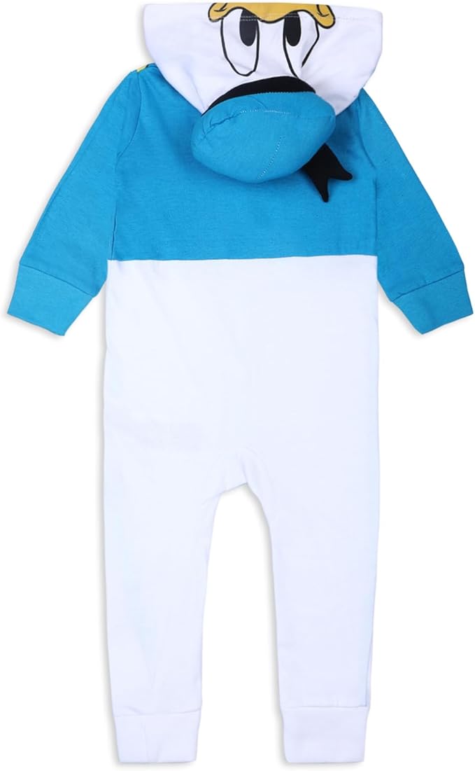 Disney Mickey Mouse Donald Duck or Goofy Boys’ Coverall Costume for Newborn, Toddler and Infant – Blue/Orange/Red/Black