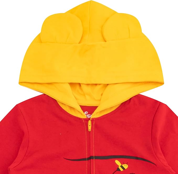 Disney Winnie The Pooh Boys’ Winnie and Tiger Costume Zip Up Hooded Coverall Creeper for Infant and Toddler – Orange