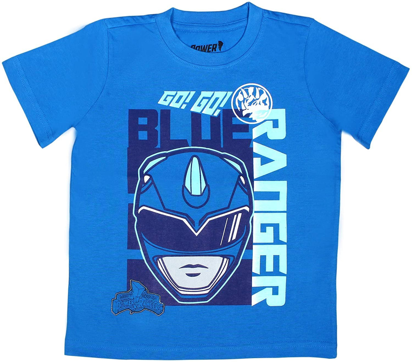 Power Rangers’ Red Ranger, Blue Ranger and Green Ranger Boys’ 3 Pack T-Shirts for Little Kids – Blue/Red/Grey