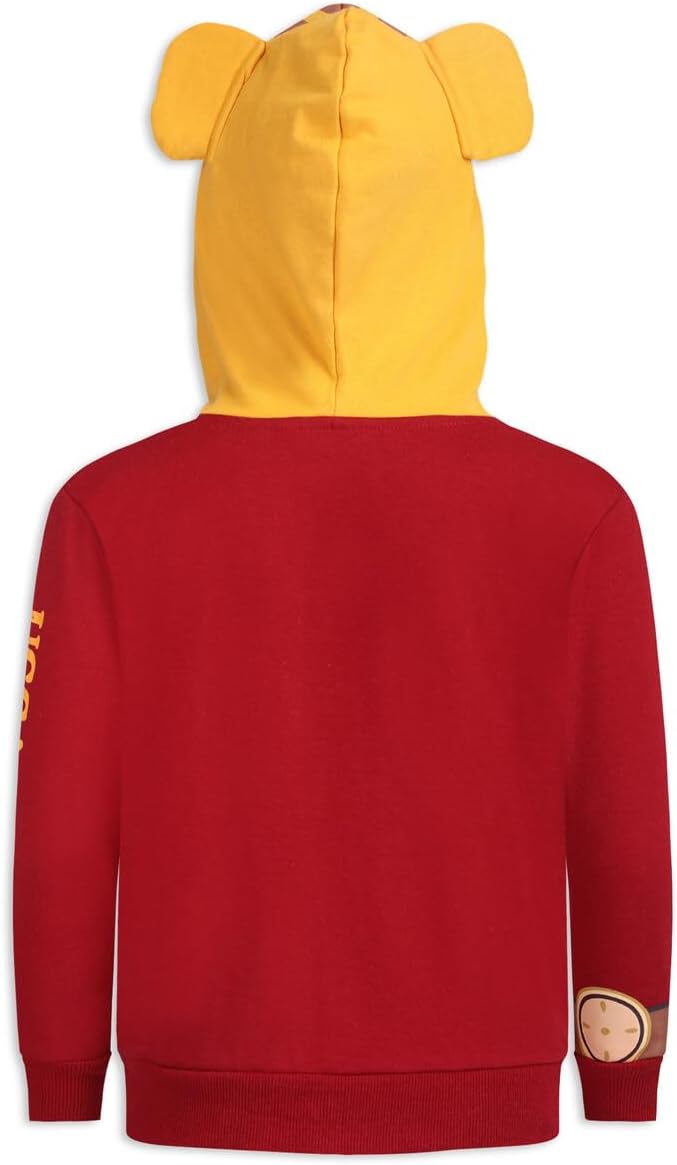Fred Rogers Company Daniel Tiger Boys’ Zip Up Hooded Sweatshirt for Toddler – Red/Yellow