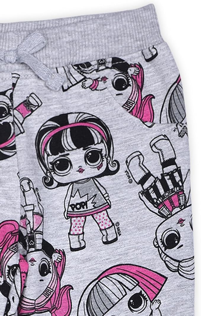 L.O.L. Surprise! Dolls 2 Pack Jogger Sweatpants for Little Girls – Aqua or Pink