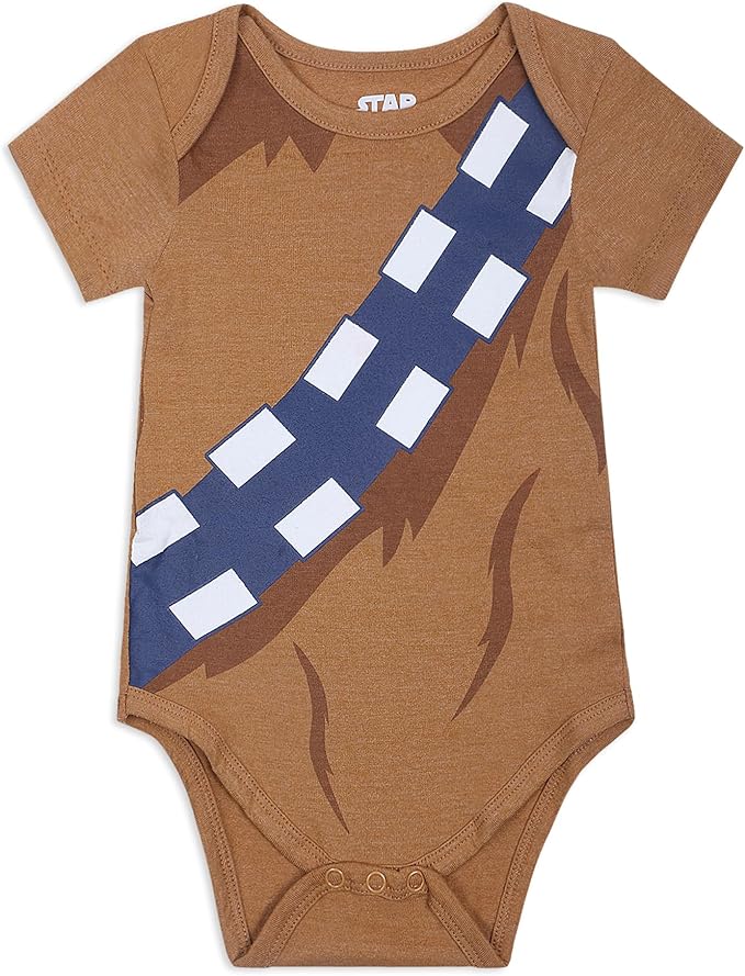 Star Wars Boys' 5 Pack Bodysuit Costume for Infant – Blue/Grey/Brown/Black/White