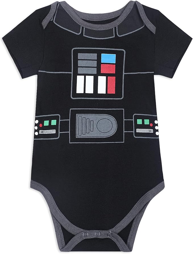 Star Wars Boys' 5 Pack Bodysuit Costume for Infant – Blue/Grey/Brown/Black/White