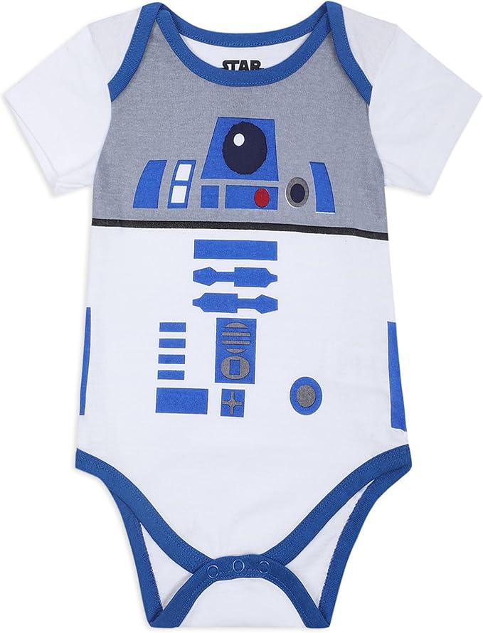 Star Wars Boys' 5 Pack Bodysuit Costume for Infant – Blue/Grey/Brown/Black/White