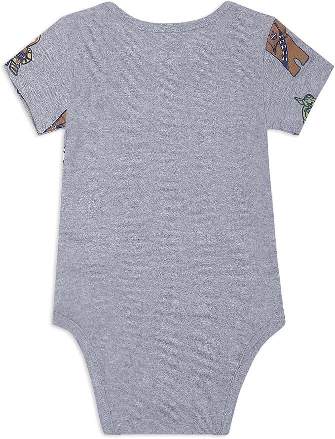 Star Wars Boys' 5 Pack Bodysuit Costume for Infant – Blue/Grey/Brown/Black/White